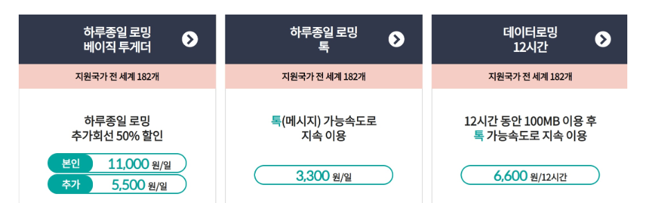 kt로밍 요금제 신청