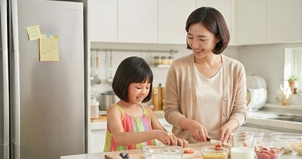 따뜻한 주방 풍경