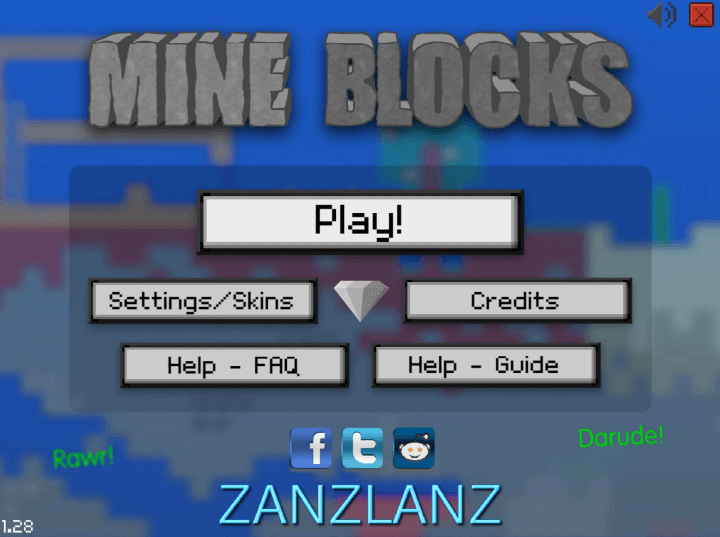 마인블록스-플래시게임-메인-화면