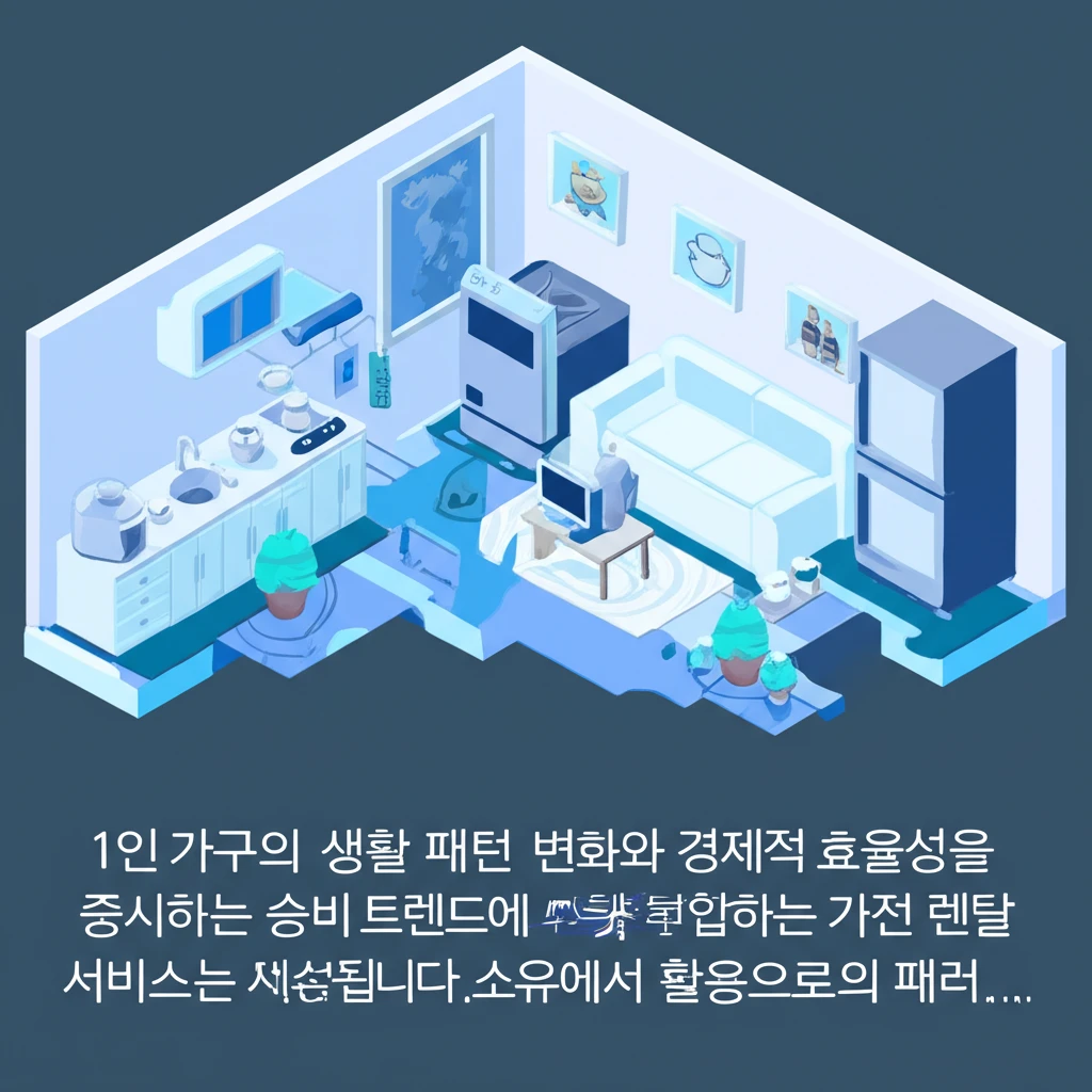 1인 가구의 가전 렌탈 서비스 이용 ..