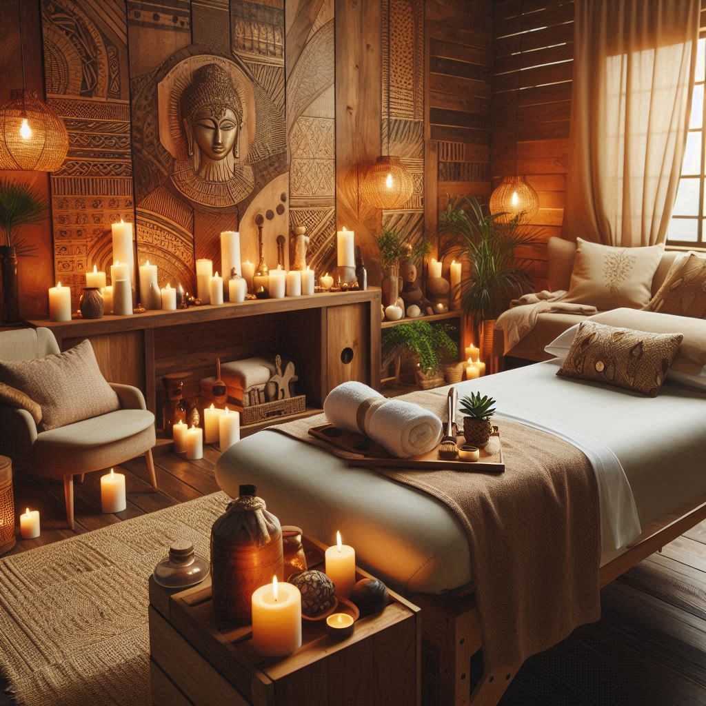 피부,체형관리 샵 배경