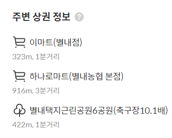 별내자이 더 스타 주변 상권