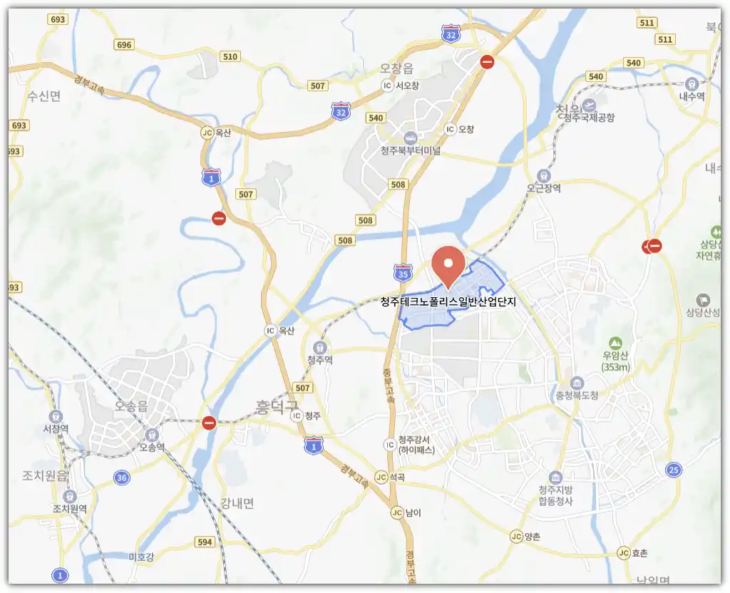 청주테크노폴리스 위치