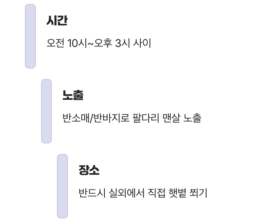 하루 20분, '맨살'로 햇볕 쬐는 기술