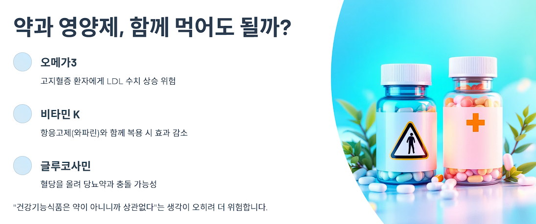 약과 영양제, 함께 먹어도 될까?