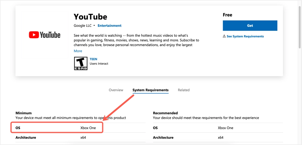 마이크로소프트_스토어_Youtube_앱