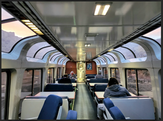 앰트랙 대륙횡단열차 내부