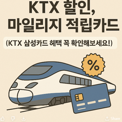 KTX 할인, 마일리지 적립카드 (KTX 삼성카드 혜택 꼭 확인해보세요!)