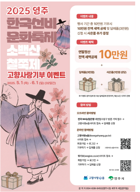 2025 영주 소백산 철쭉제 가는 방법, 주요행사,고향사랑기부