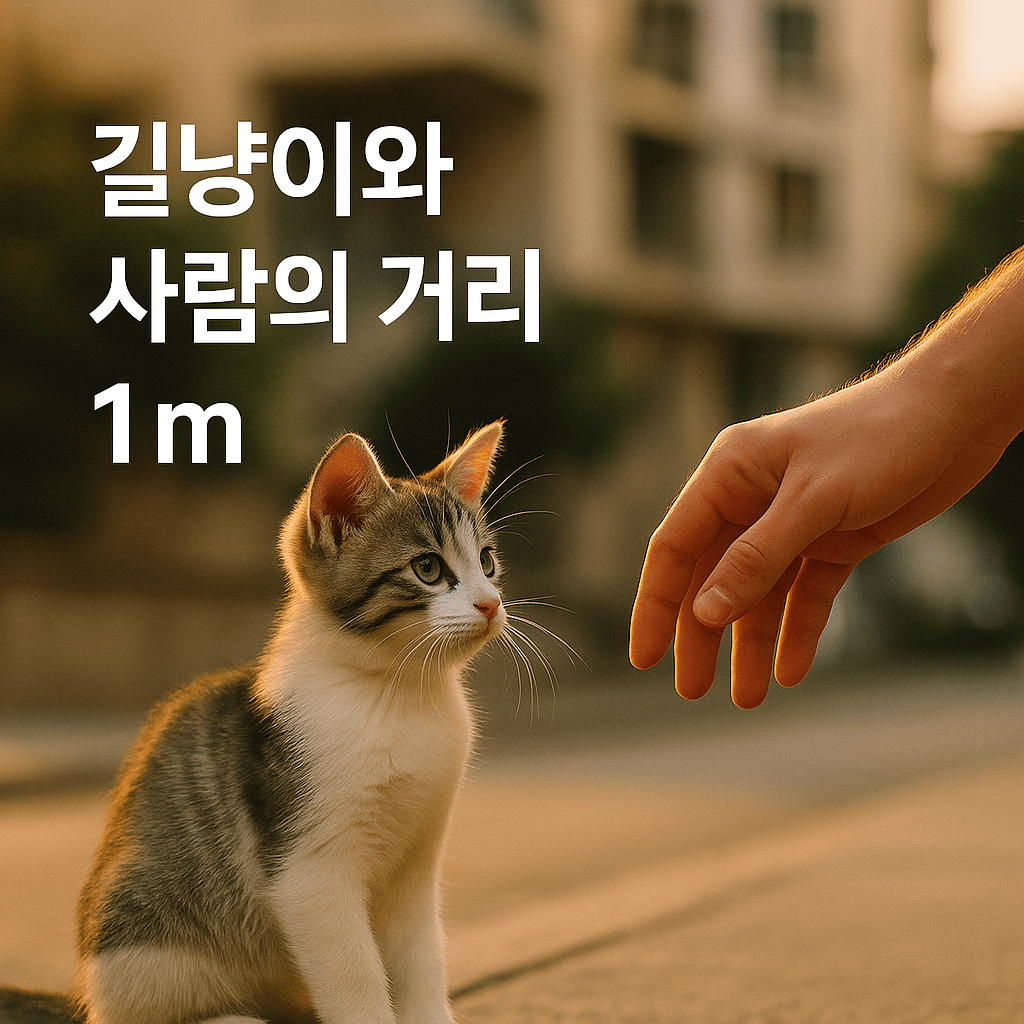 길냥이와 사람의 거리 1m, 그 특별한 의미 🐱|길고양이 사회화의 시작