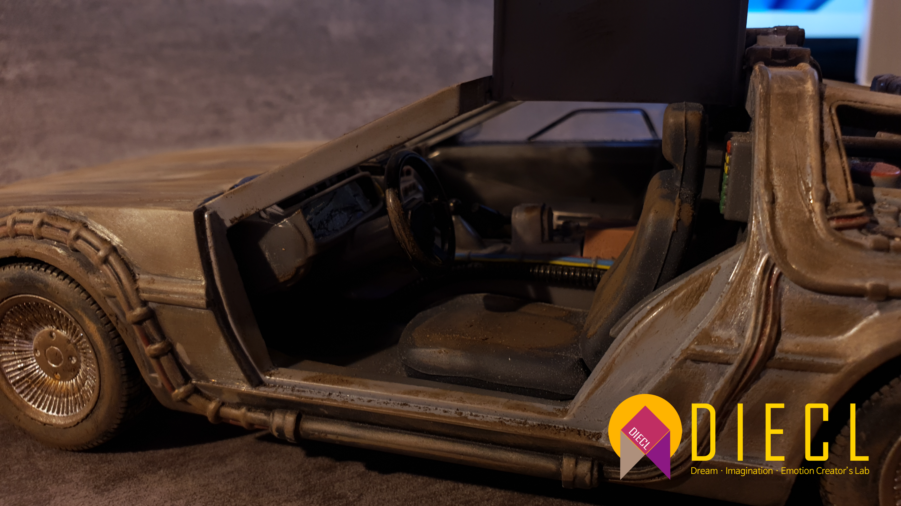 NECA Delorean, Back to the future, BTTF, Polishing, Detail Up, 백투더퓨처, 드로리안, 웨더링, Weathering, 타미야 에나멜