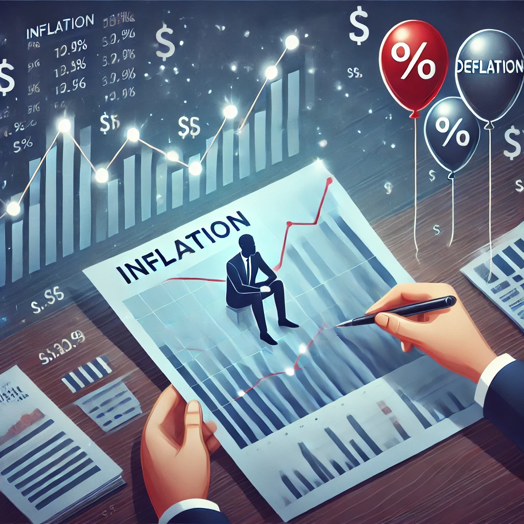 상속재산에 인플레이션을 감안하여 상속재산가액을 산정하는 전문가의 모습