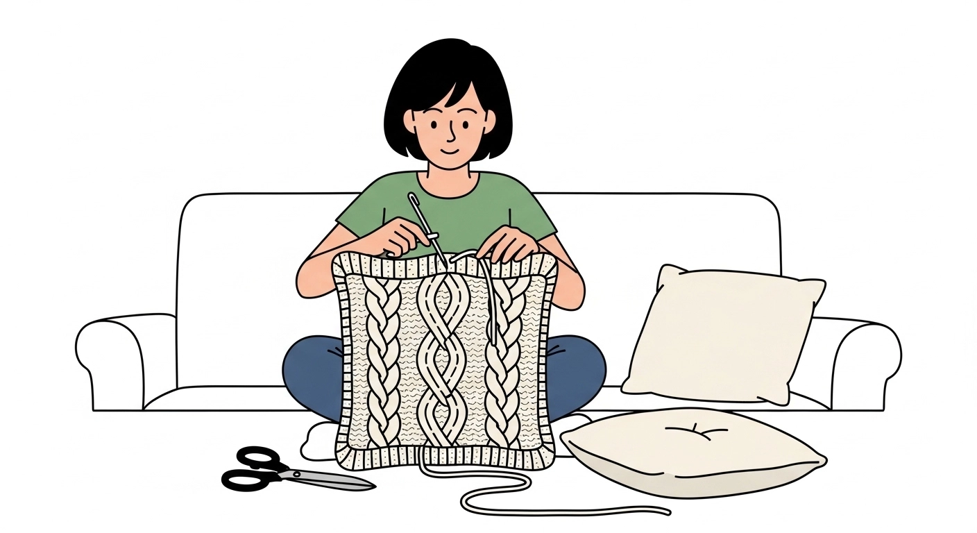 작아진 니트 스웨터의 화려한 변신! 세상에서 가장 따뜻한 '감성 듬뿍 쿠션 커버' 만들기