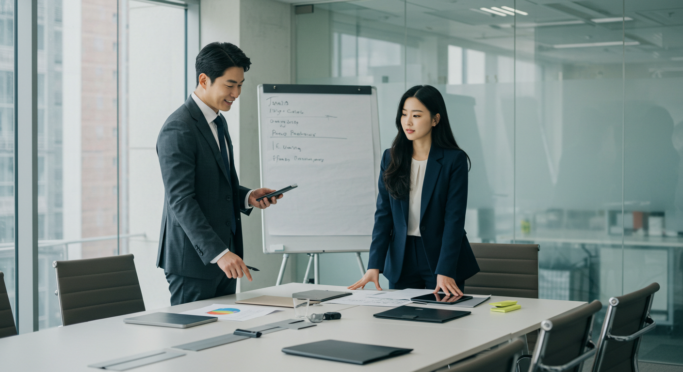 중고 회의용 테이블 세트