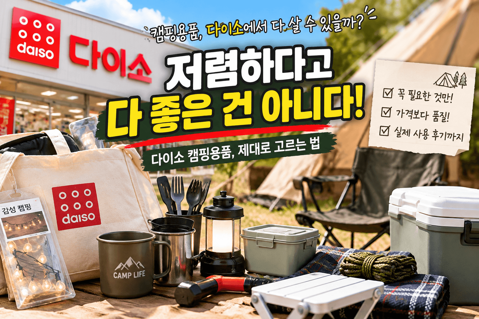 다이소 캠핑용품