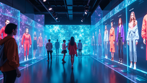 AI가 이미지 분석으로 패션 아이템을 추천하는 모습