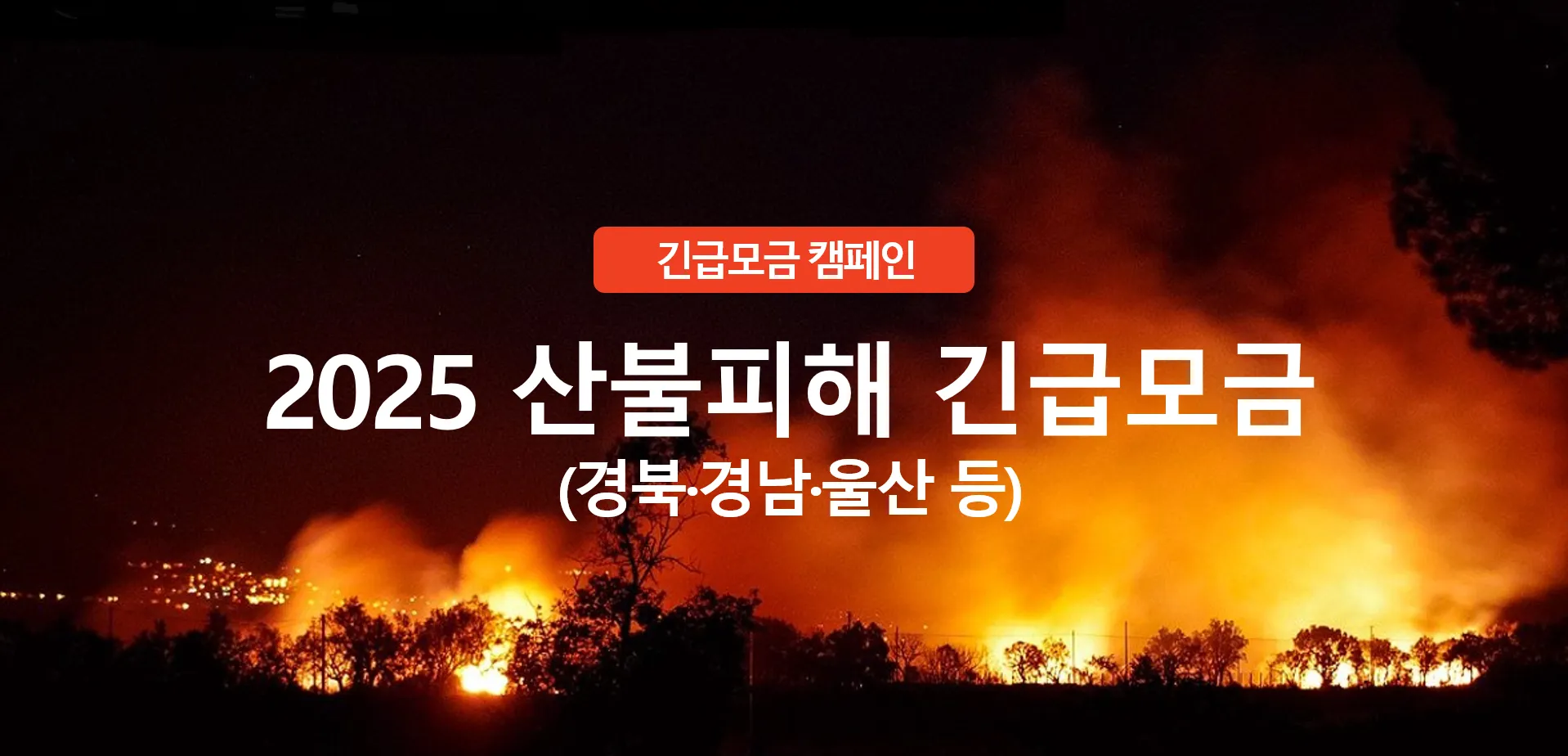 희망브리지 산불 피해 긴급 모금