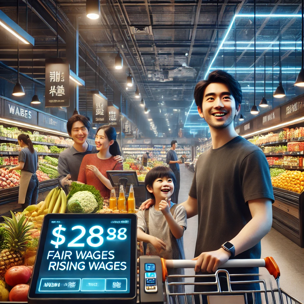 2025년 최저임금 인상 관련 그래픽