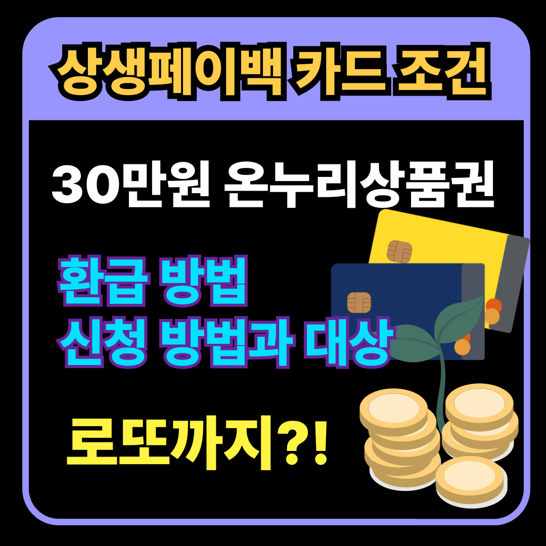 상생페이백 조건과 30만원 환급 방법 총정리