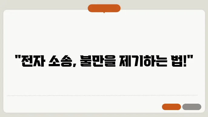 이의 신청문서의 정리