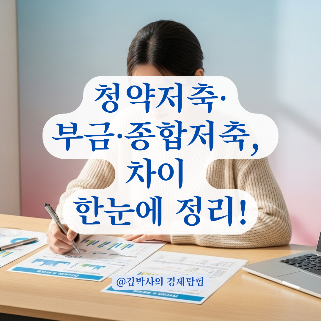 청약저축·청약부금·청약종합저축, 용도와 혜택 차이 한눈에 보기.