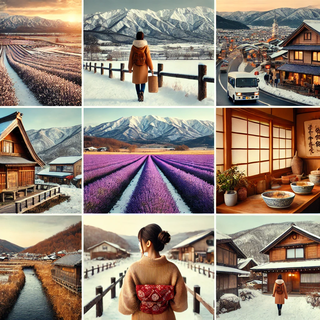 훗가이도를 여행하는 이미지 사진 합본