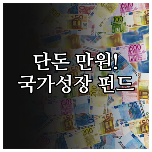 만원으로 시작하는 국민성장펀드 가입 ..