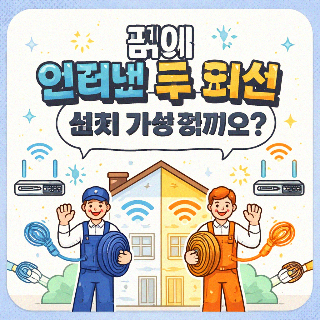 한 집에 인터넷 두 회선 설치 가능할까