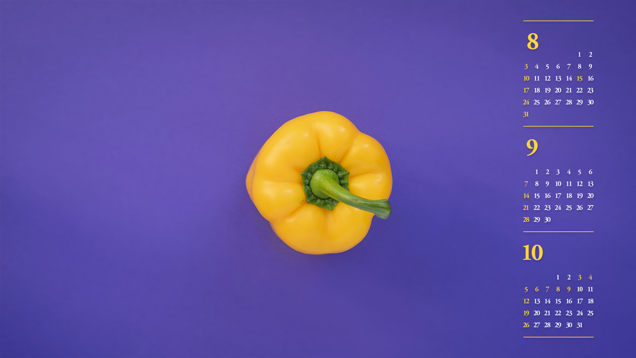 03 노란색 파프리카 B - 2025년9월 노트북배경화면