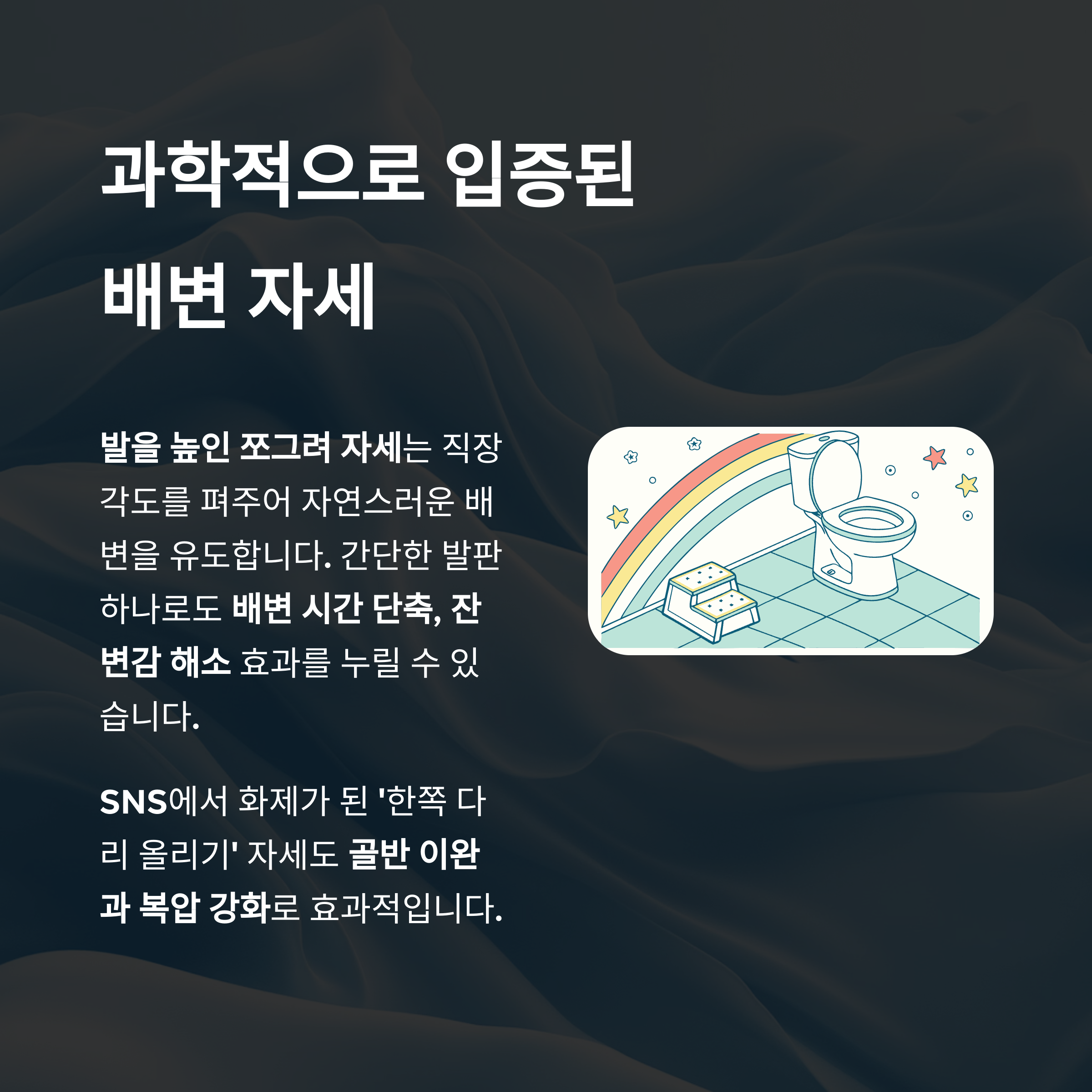 효과적인 배변 자세, 과학적으로 입증된 방법