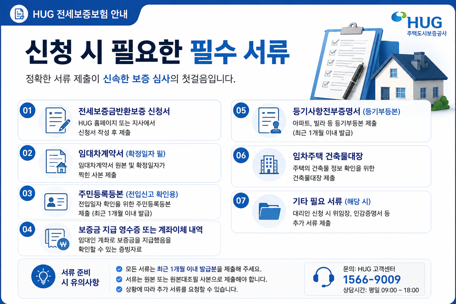 신청 시 필요한 필수 서류