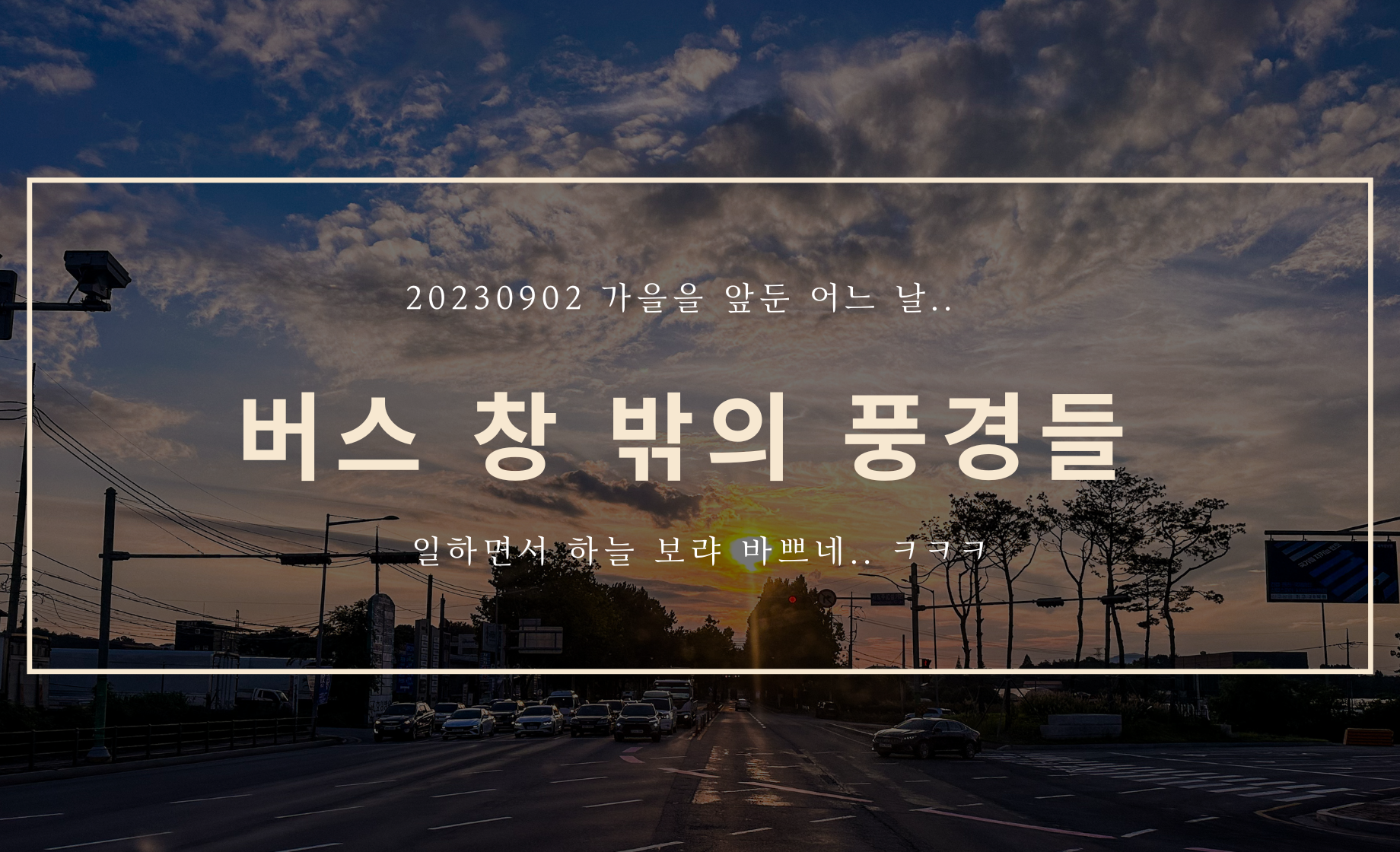 버스 창밖의 풍경.....