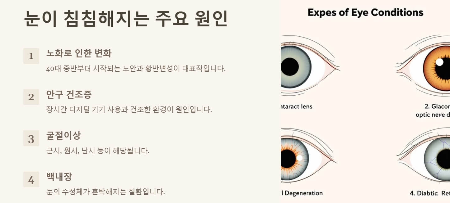 눈이 침침해지는 이유