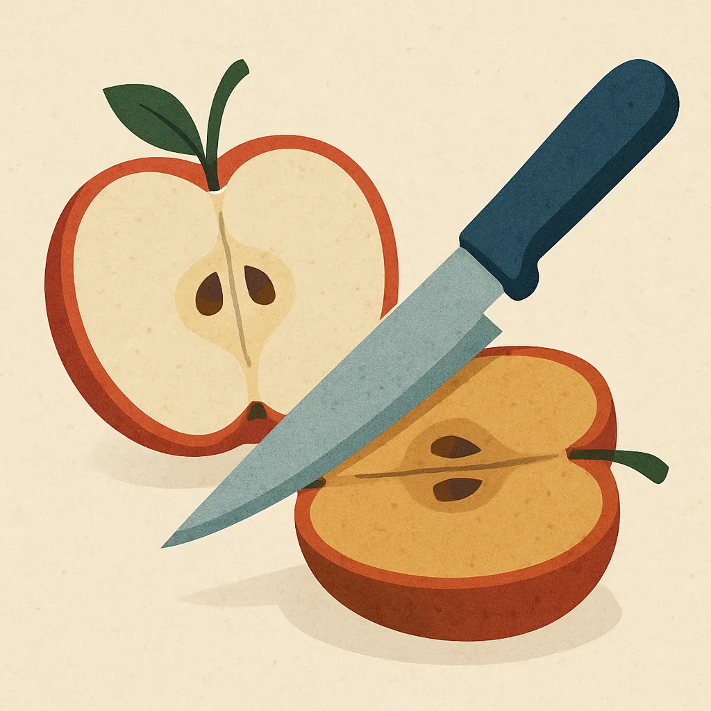 과일-자르자마자-색이-변하는-산화-반응을-표현한-일러스트