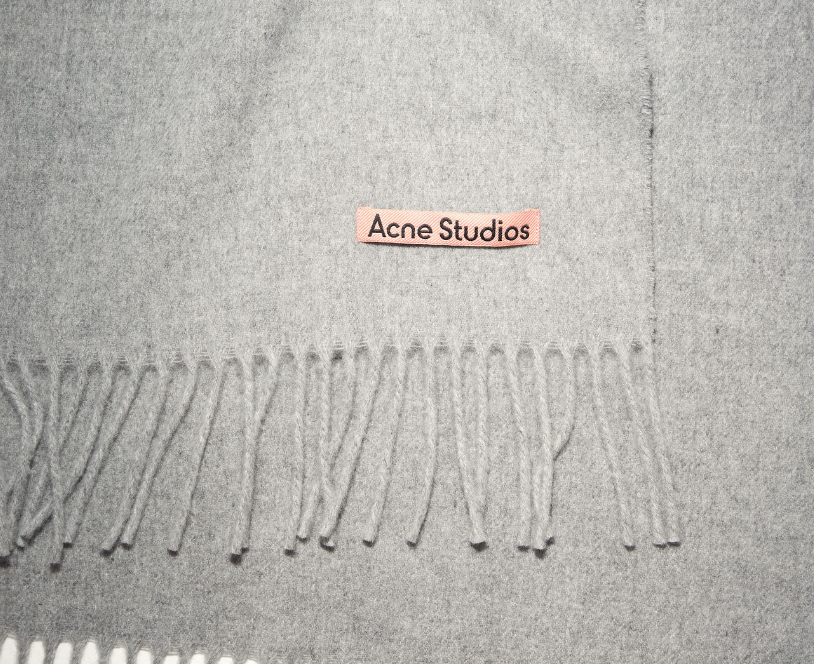 울 프린지 스카프 - 라이트 그레이 멜란지 사진4