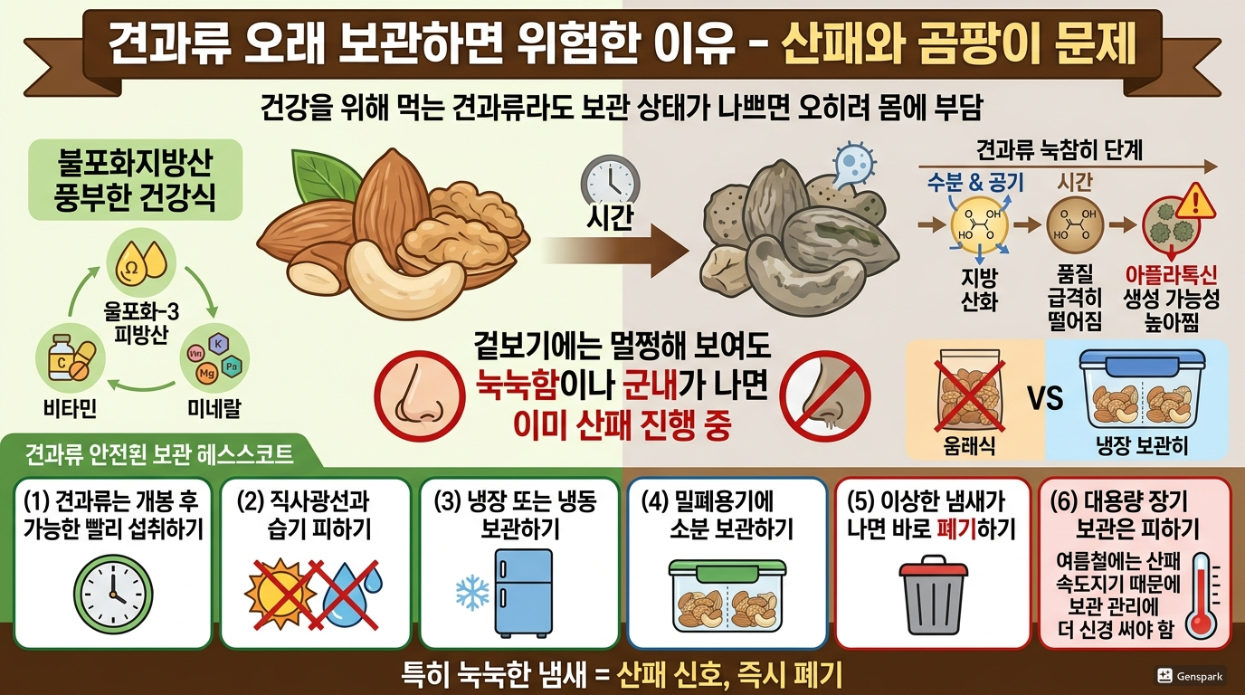 견과류 오래 보관하면 위험한 이유