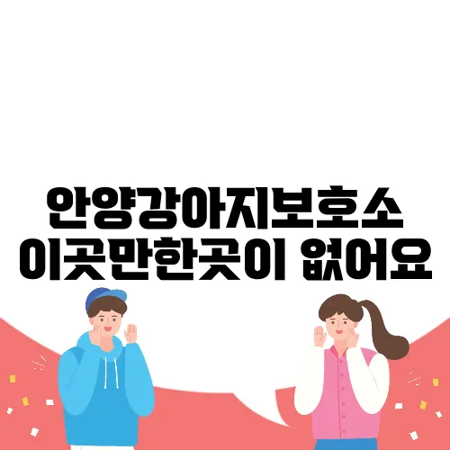 안양강아지보호소 이곳만한곳이 없어요