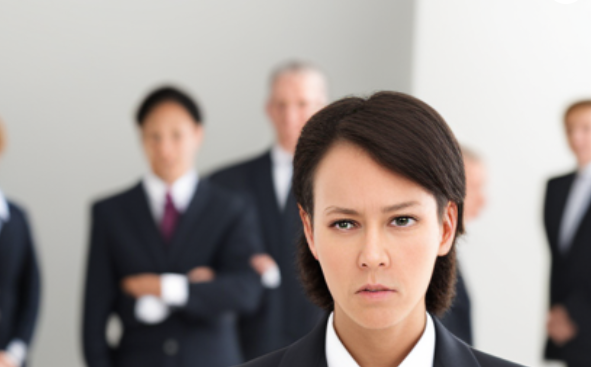 회사 임원으로부터 부당한 대우로 심각한 표정의 직원 모습