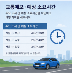 휴가철 실시간 고속도로 교통상황 확인하는 방법