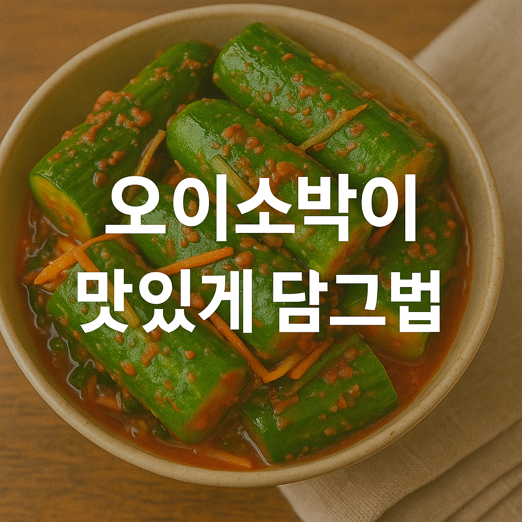 오이소박이 맛있게 담그는법