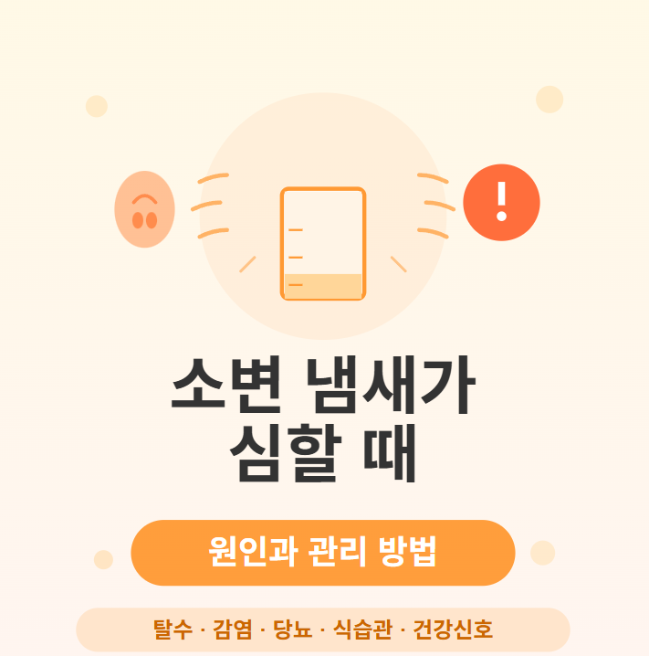 소변 냄새가 심할때 자가진단