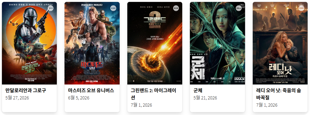 현재 상영 영화 순위 관객 평점 이미지/출처:TMDB