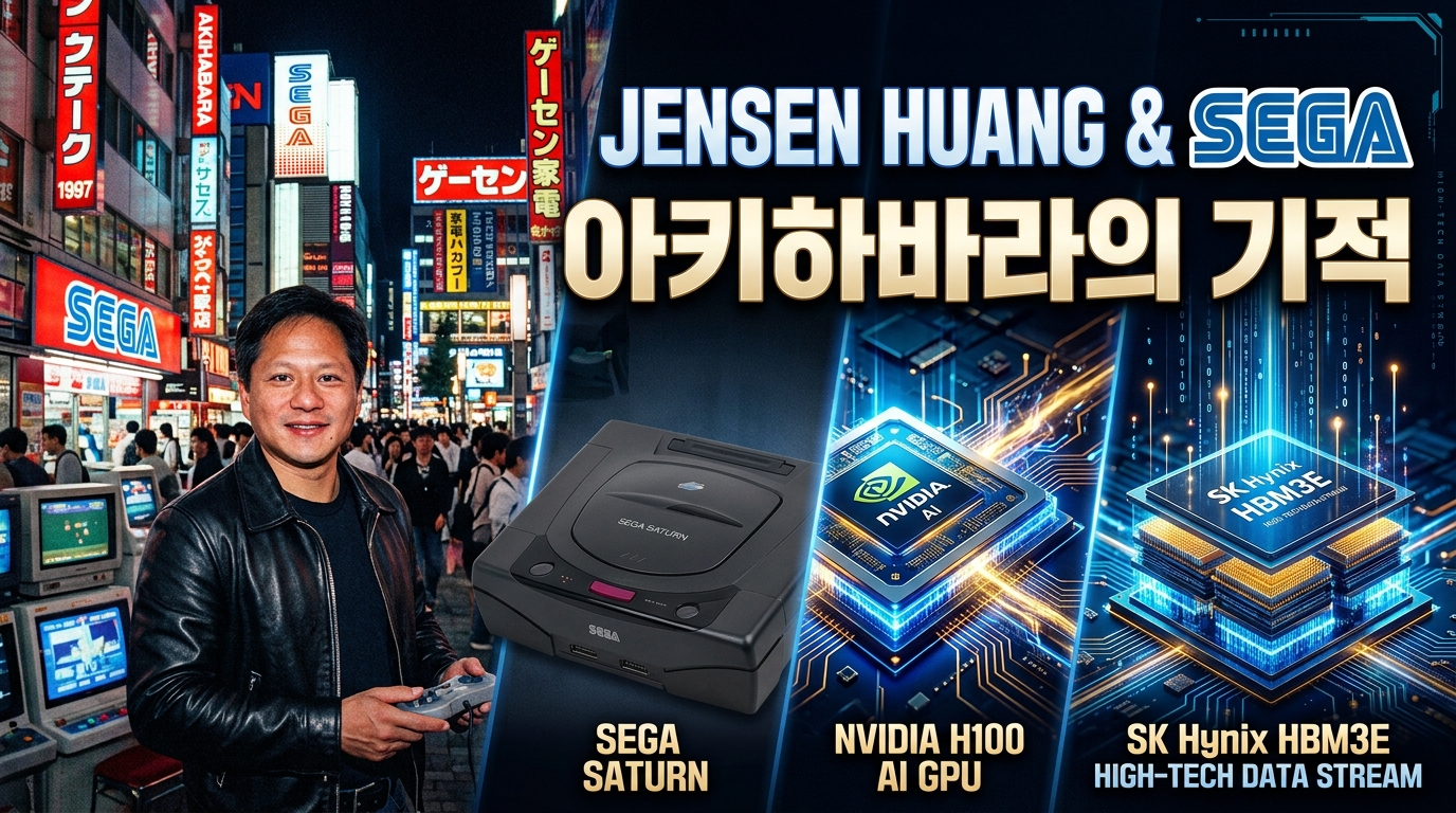 "일본 없인 엔비디아도 없었다" 젠슨 황이 밝힌 아키하바라 눈물과 세가의 500만불 기적