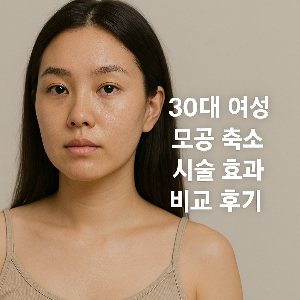 30대 여성 모공 축소 시술 효과 비교 후기