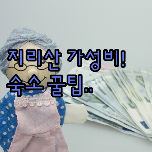 산청 지리산 근처 가성비 숙소 추천 ..