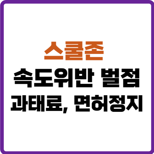 스쿨존 속도위반 벌점