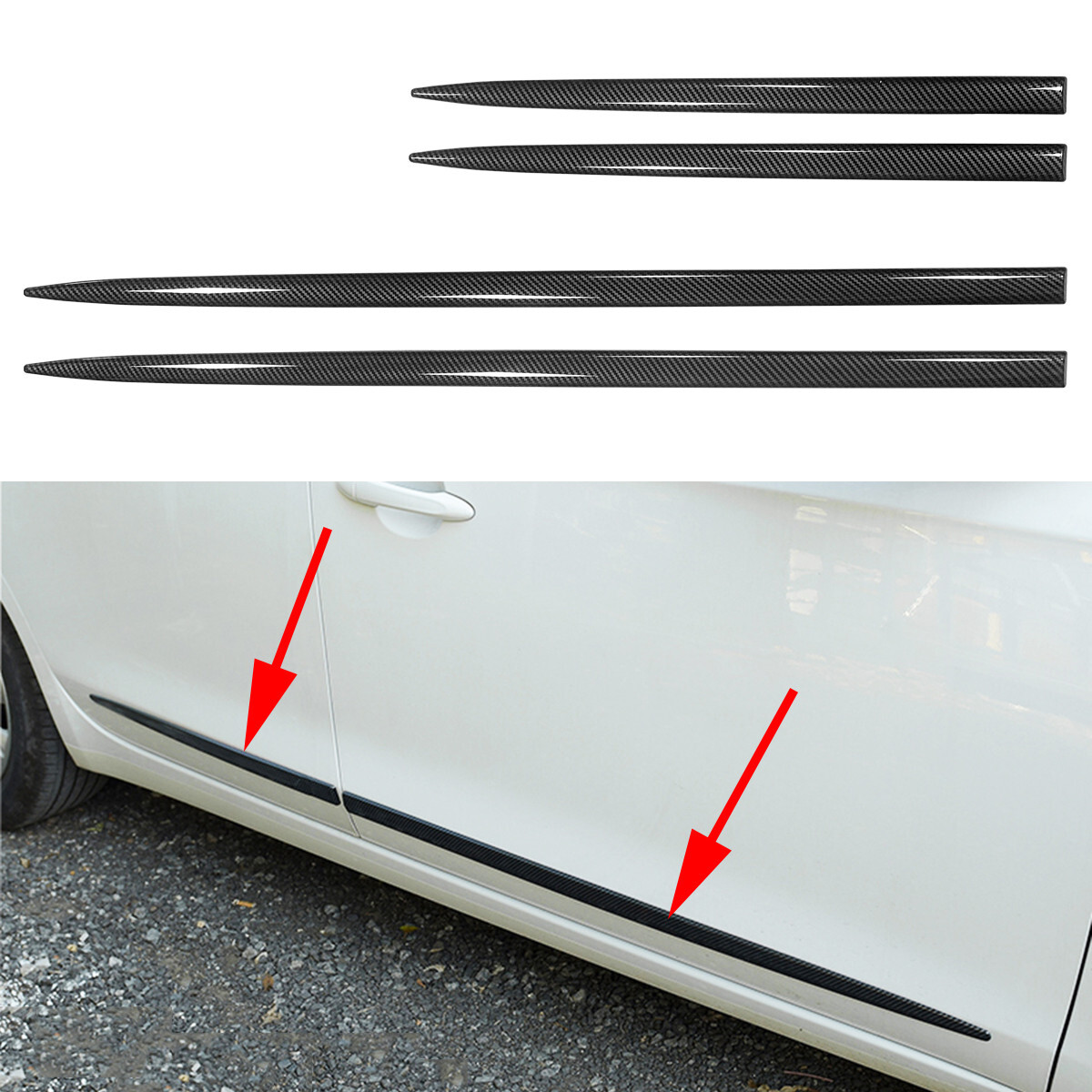 차량 도어 몰딩을 교체 부위와 도어 몰딩 상세사진