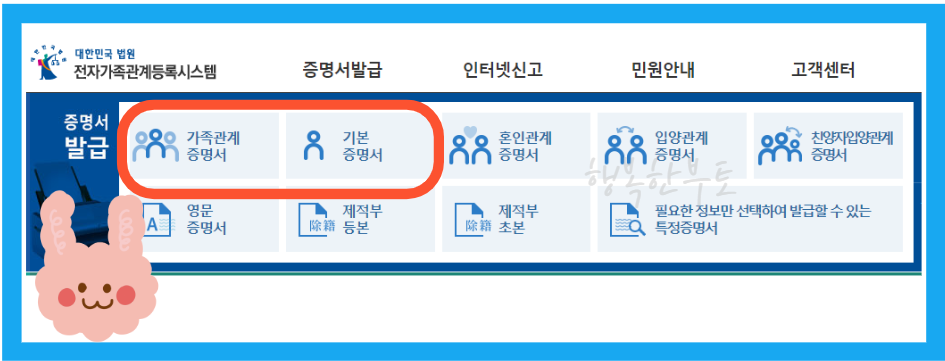 전자가족관계등록시스템