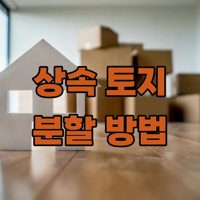 상속 토지 분할 방법