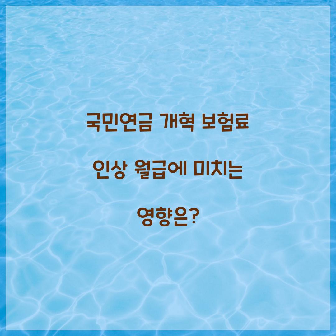 국민연금 개혁 보험료 인상